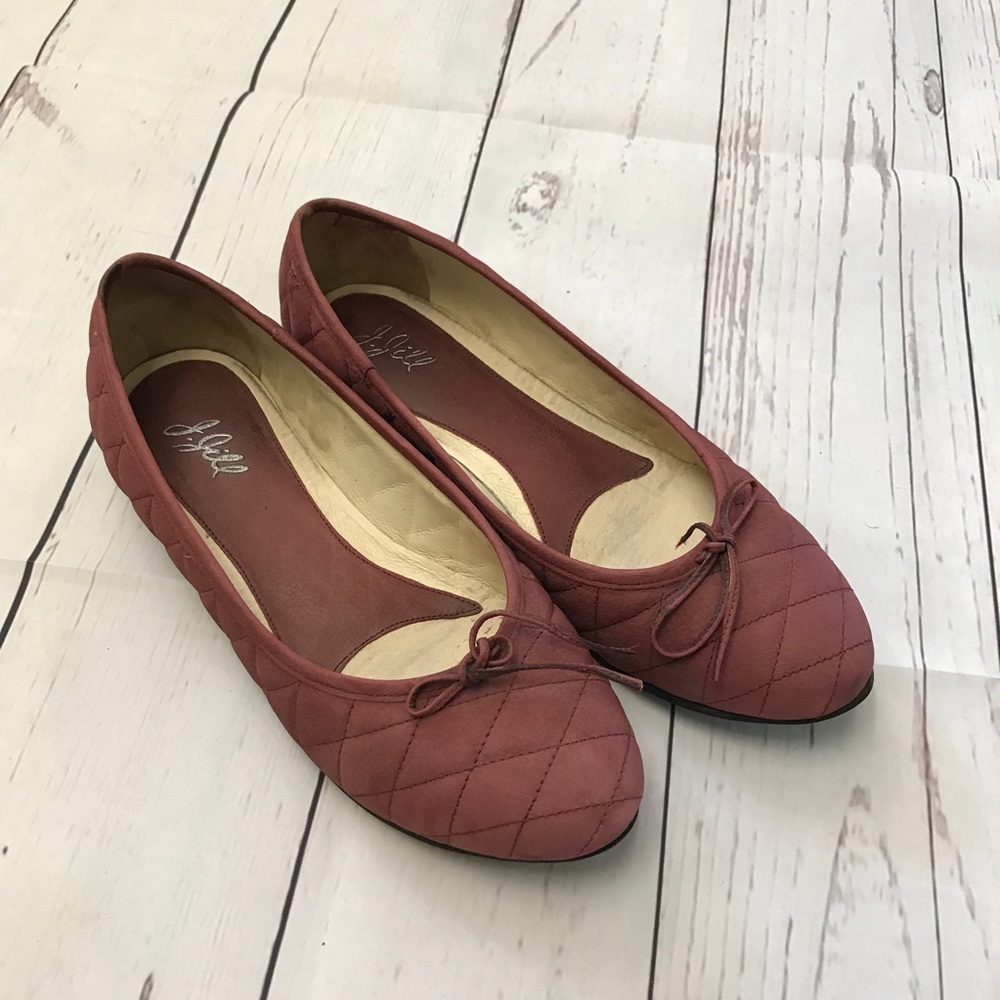 J. Jill Burgundy Quilted Shoes Size 6.5
